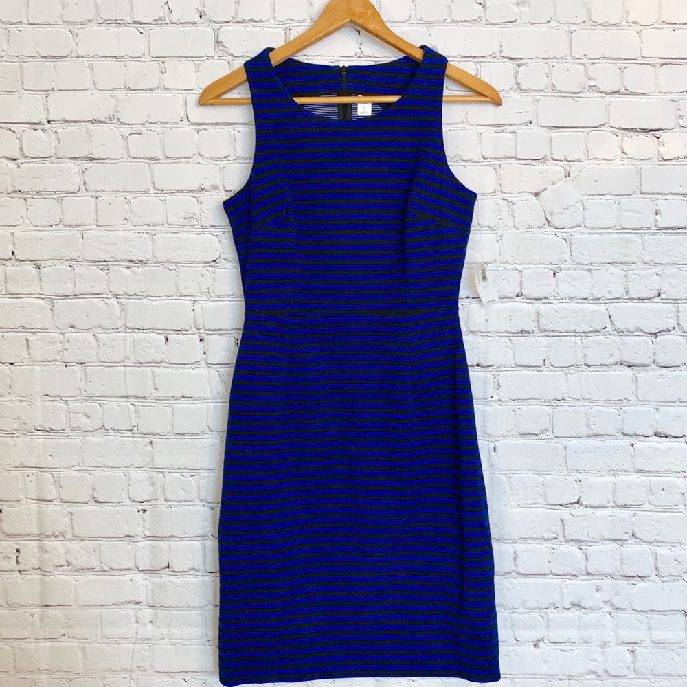 NEW🖤 Old Navy cobalt blue/black striped dress